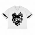 Risky Love Heart Flamed Taped Mesh T-Shirt