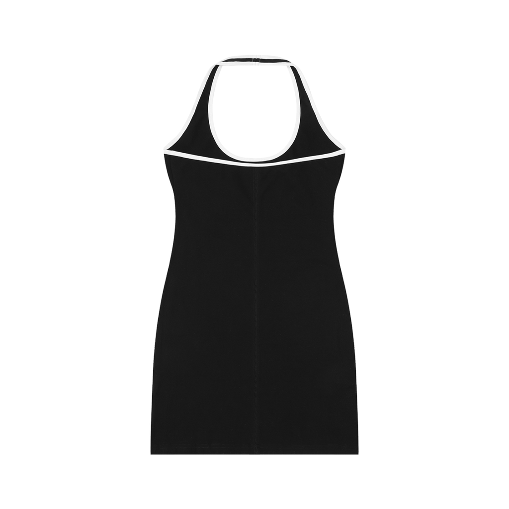 Women's Risky Love Heart Flame Binding Tight Halter Dress