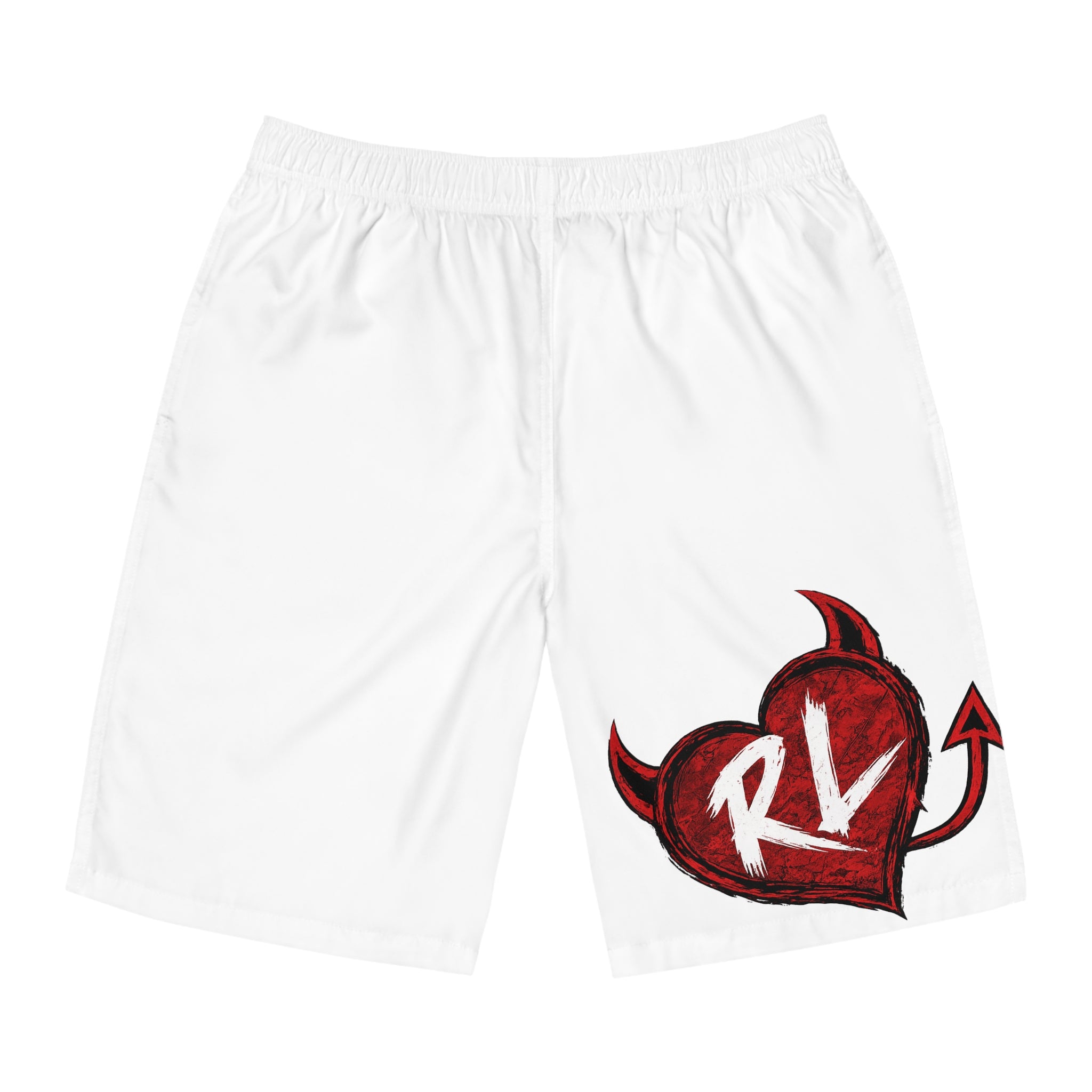 Risky Love Heart Tail Men's Board Shorts