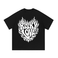 Unisex Risky Love Flamed Heart Essential Cotton T-Shirt