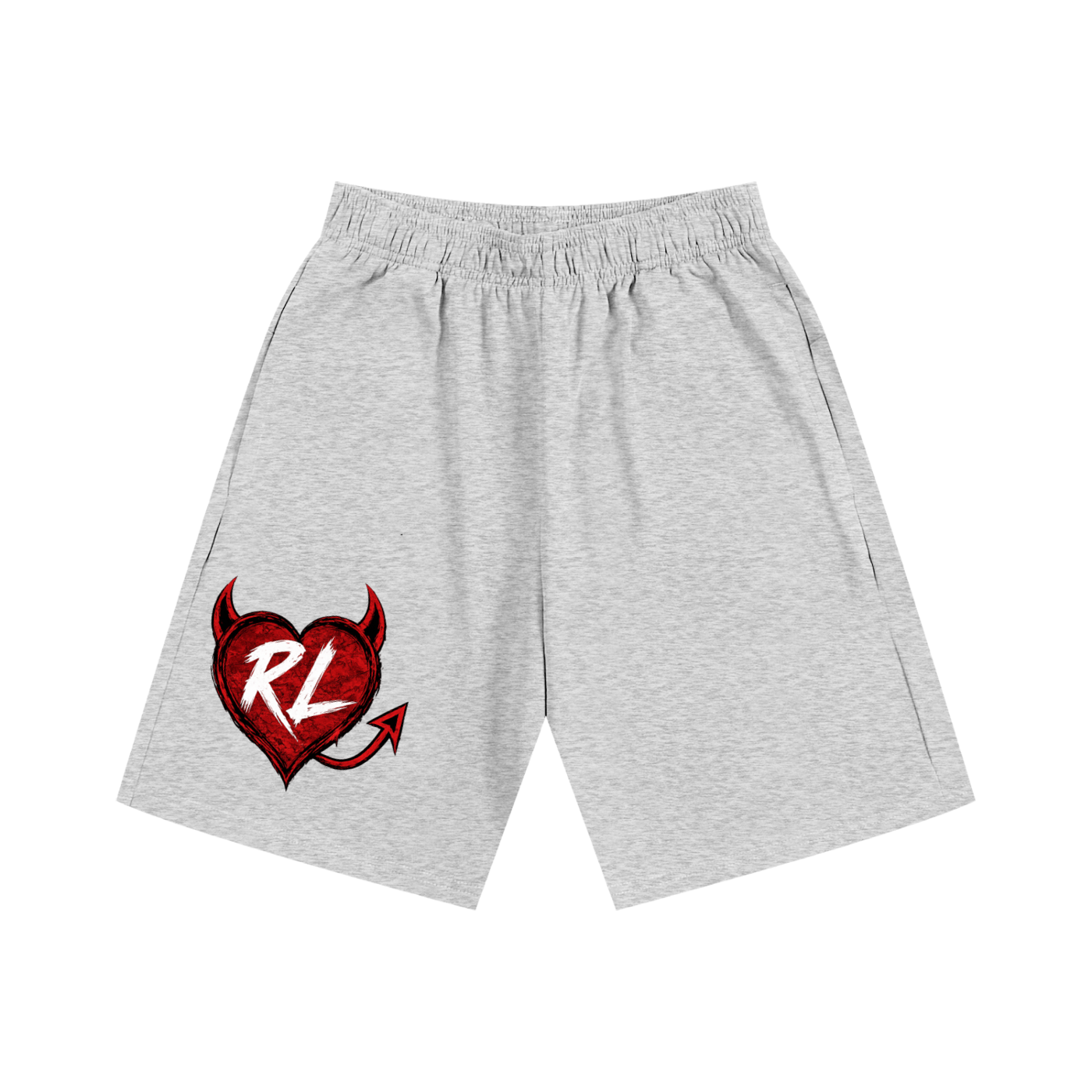 Unisex Risky Love Heart Tail Essential Heavyweight Cotton Shorts