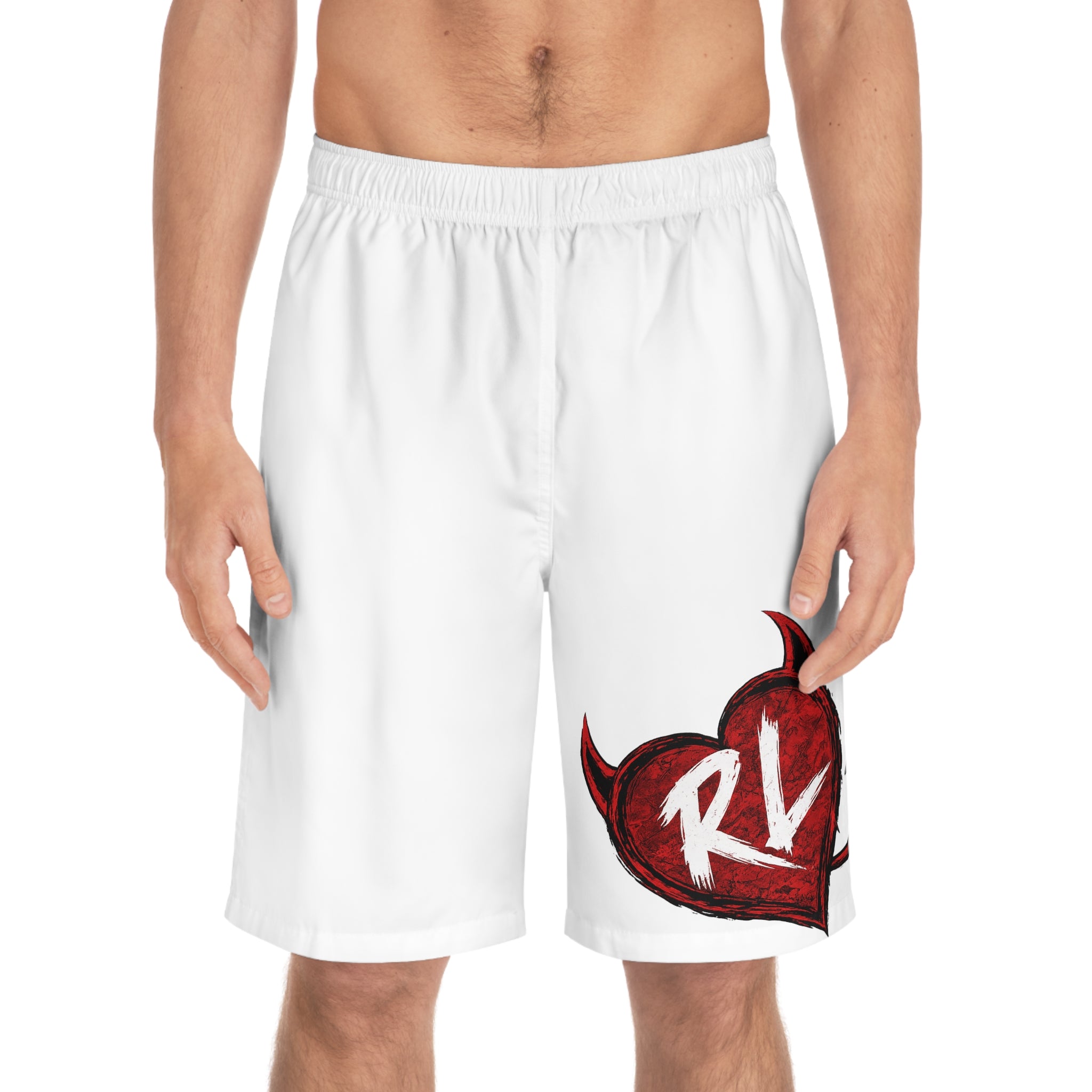 Risky Love Heart Tail Men's Board Shorts