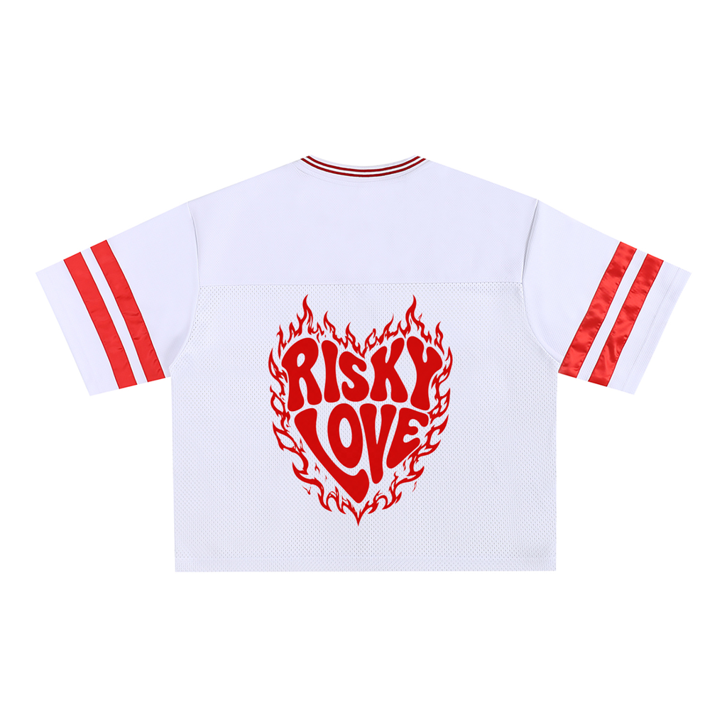 Risky Love Flame Taped Mesh Boxy T-Shirt