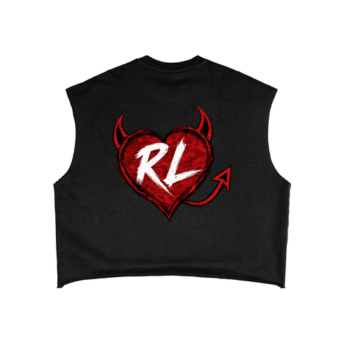 Emotionally Reckless Heart Tail Combo French Terry Boxy Tank Top