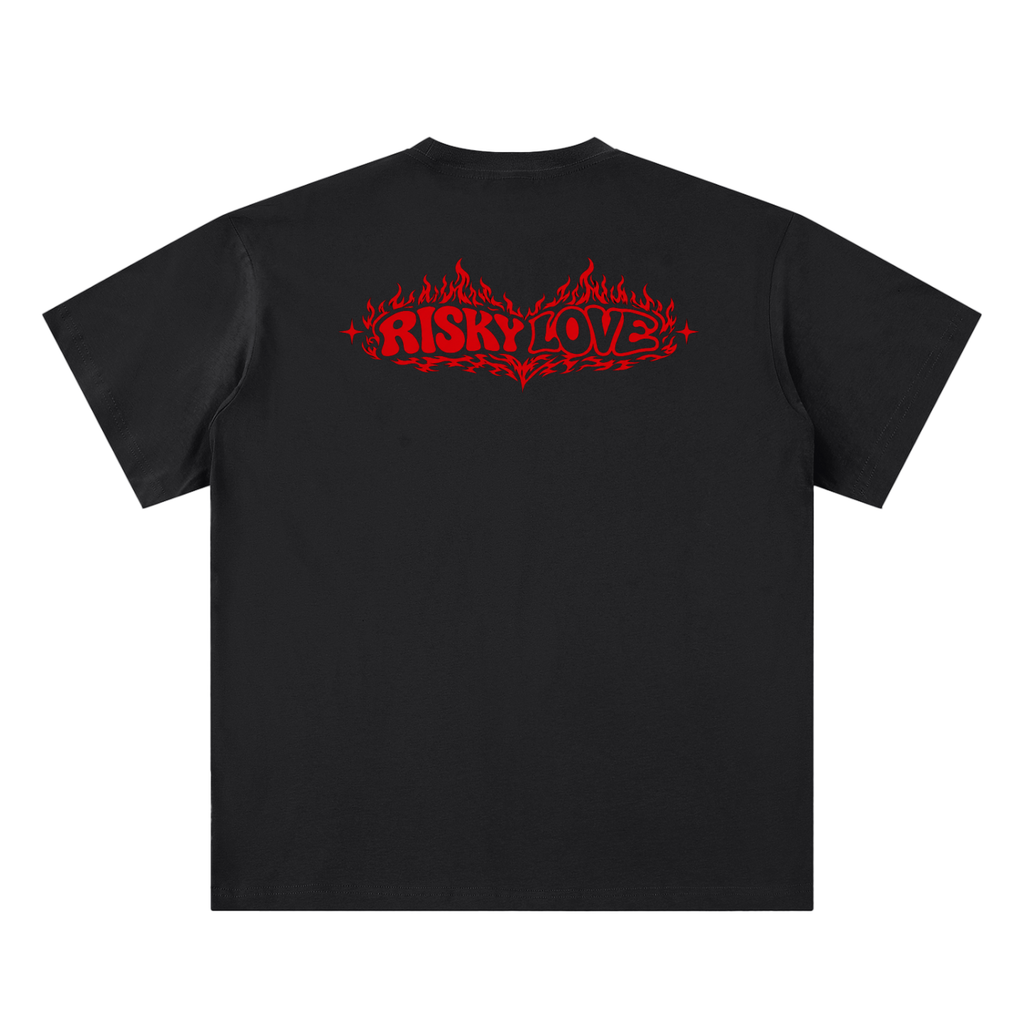 Risky Love Heart Tail Combo Unisex Sueded Cotton T-Shirt