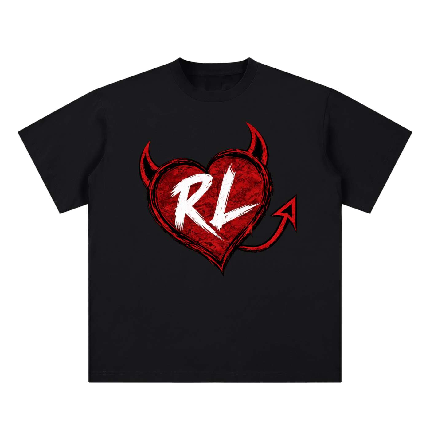 Risky Love Heart Tail Combo Unisex Sueded Cotton T-Shirt