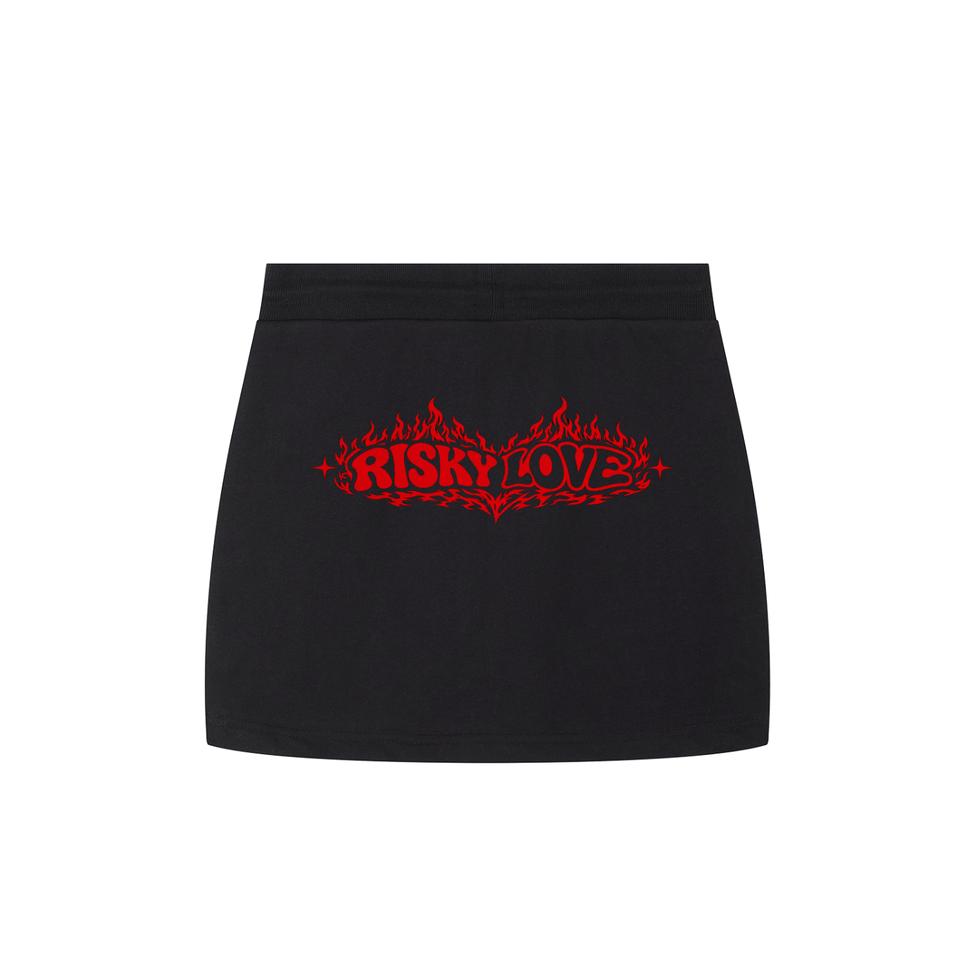 Women's Risky Love Heart Flamed Essential Drawstring Skirt