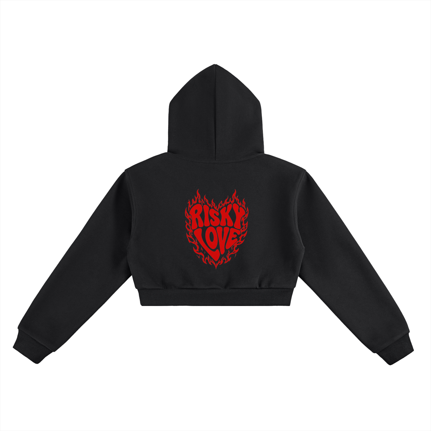 Womens Risky Love Essential Cropped Hoodie