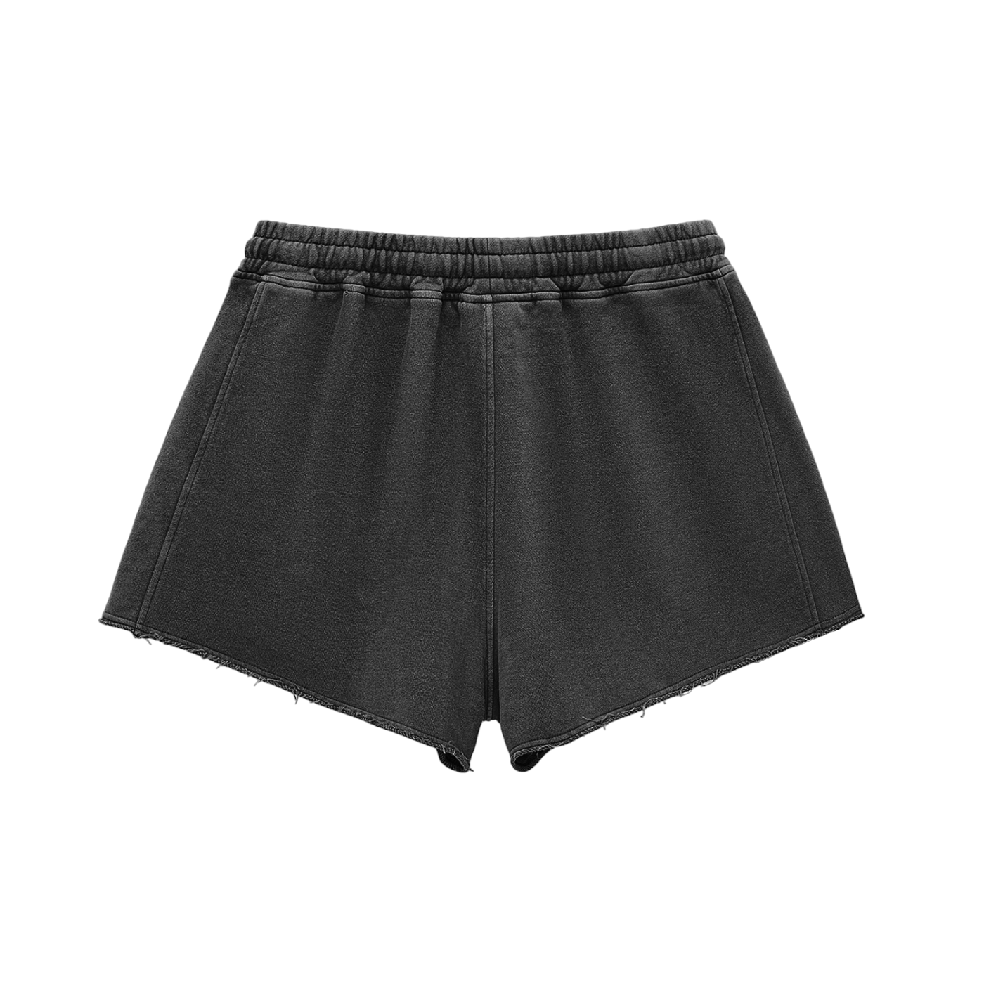 Women's Risky Love Heart Tail Always Snow Washed Raw Edge Drawstring Shorts