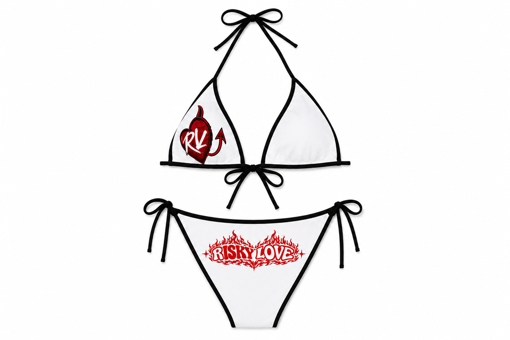 Women's Risky Love Heart Tail Bikini Swimsuit