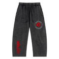 Love Anyways Flame Combo Unisex Snow Wash Drawstring Cotton Pants