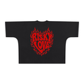 Risky Heart Flamed Oversized One-Piece Boxy T-Shirt