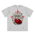 Love Without Limits Heart Tail Hand-frayed Reversible T-shirt