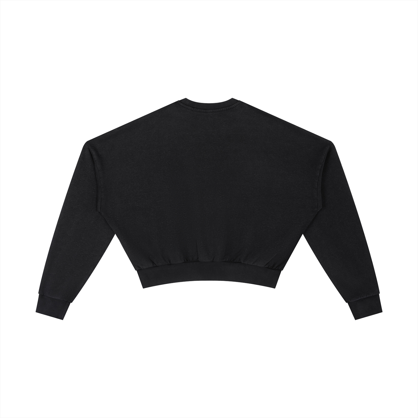 Women's Risky Love Heart White Flamed Vintage Washed Cropped Sweatshirt