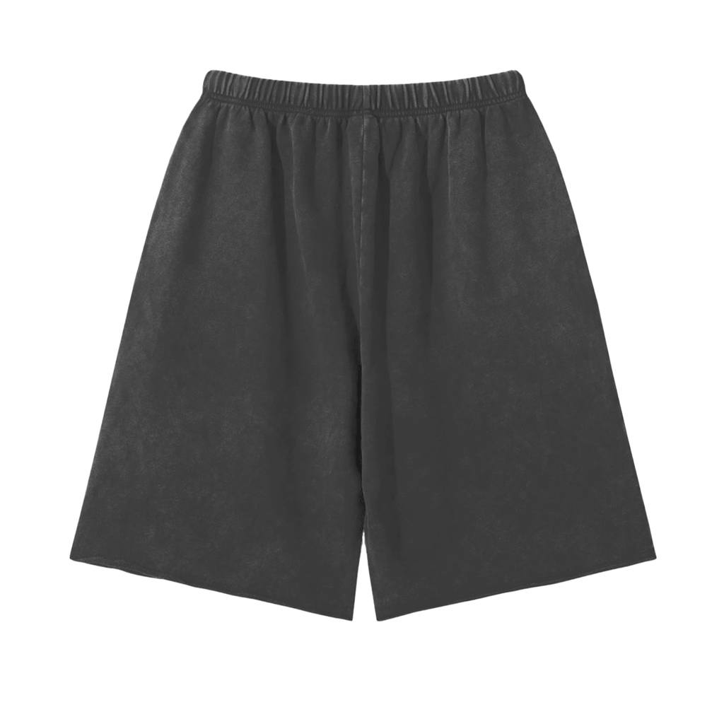Unisex Risky Love Snow Washed Raw Hem Shorts