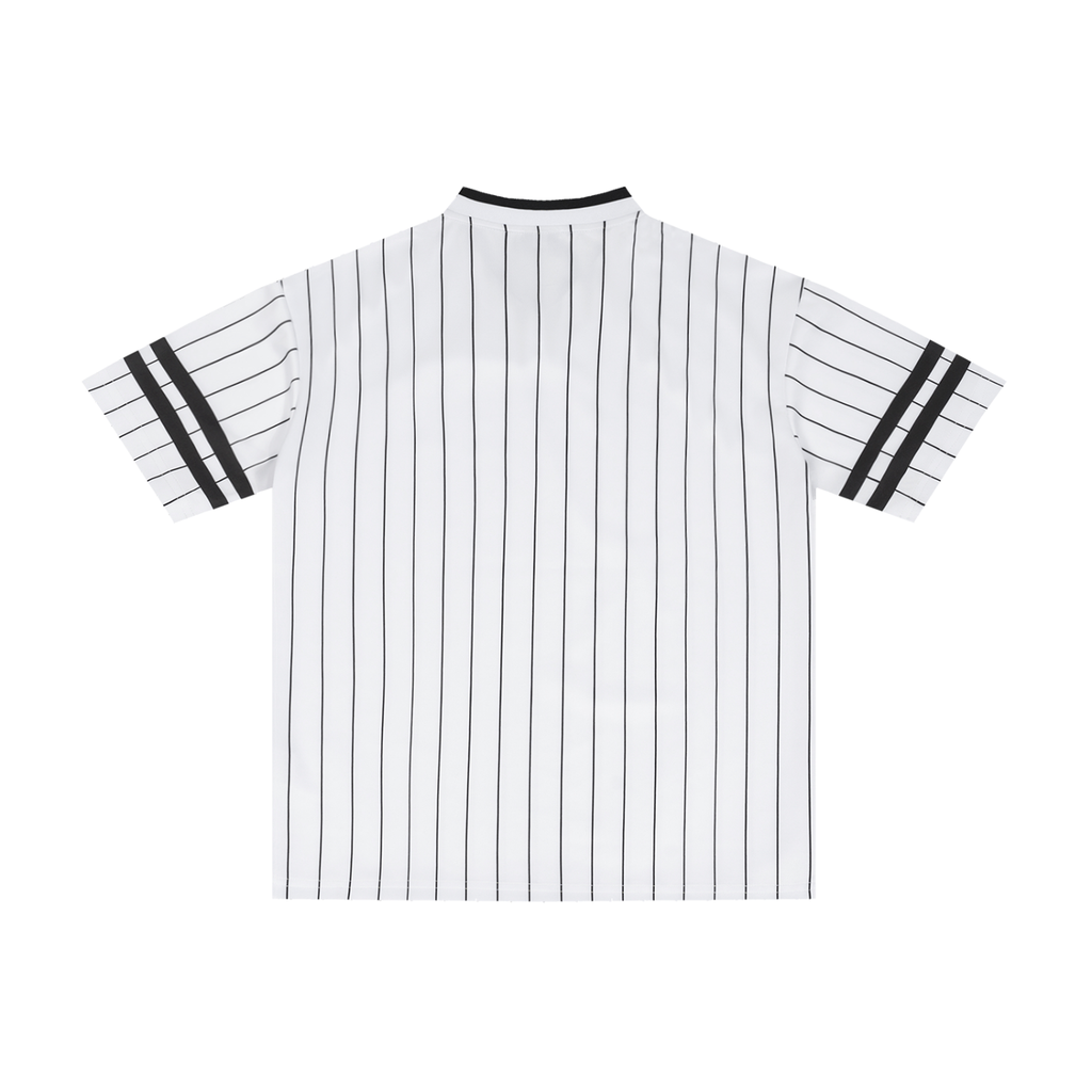 Risky Love Heart Flamed Unisex Striped Loose V-Neck T-Shirt