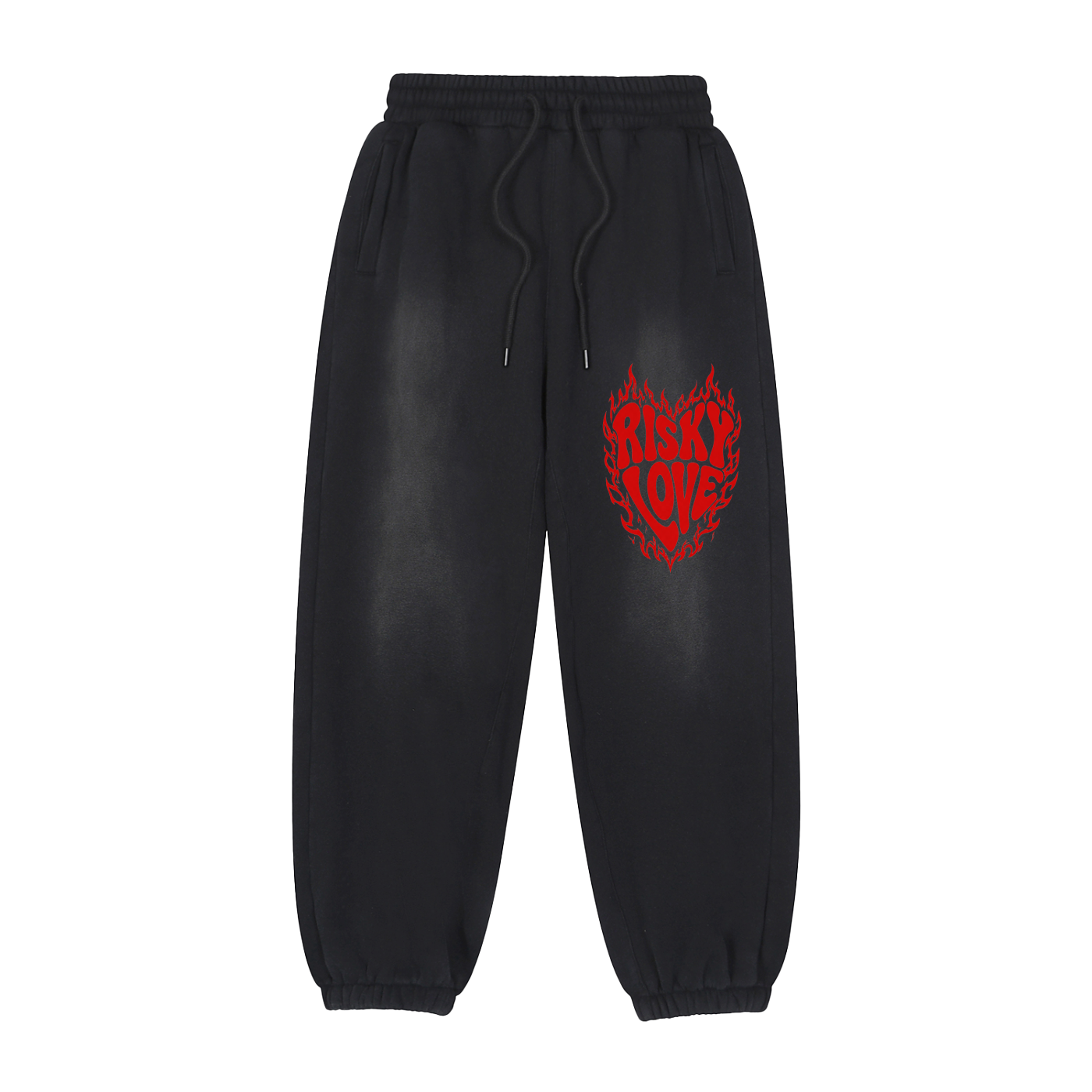 Risky Love Unisex Vintage Washed Fleece Jogger Sweatpants