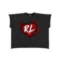 Risky Love Tail Combo Raw Edge Boxy Non-Shrink T-Shirt