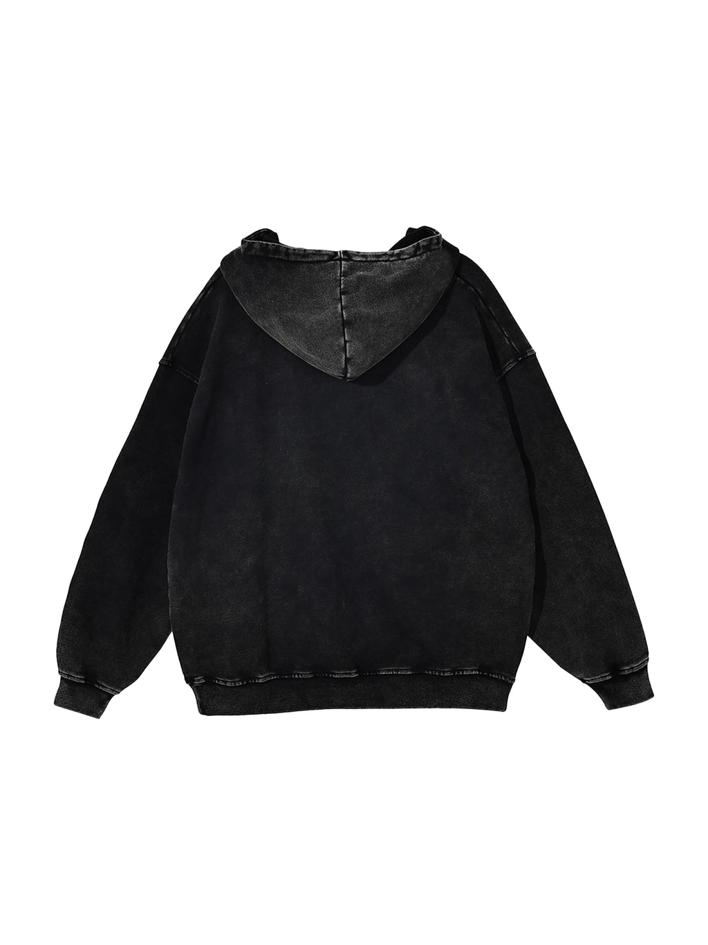 Risky It All Heart Tail Combo Snow Washed Loose Cotton Hoodie