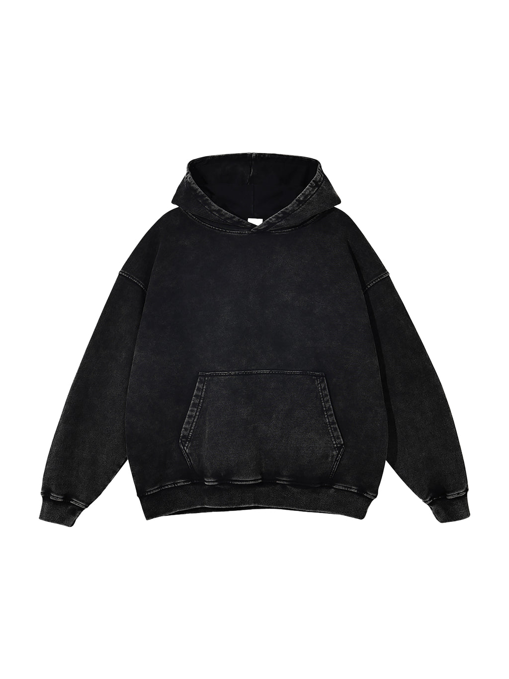 Risky It All Heart Tail Combo Snow Washed Loose Cotton Hoodie