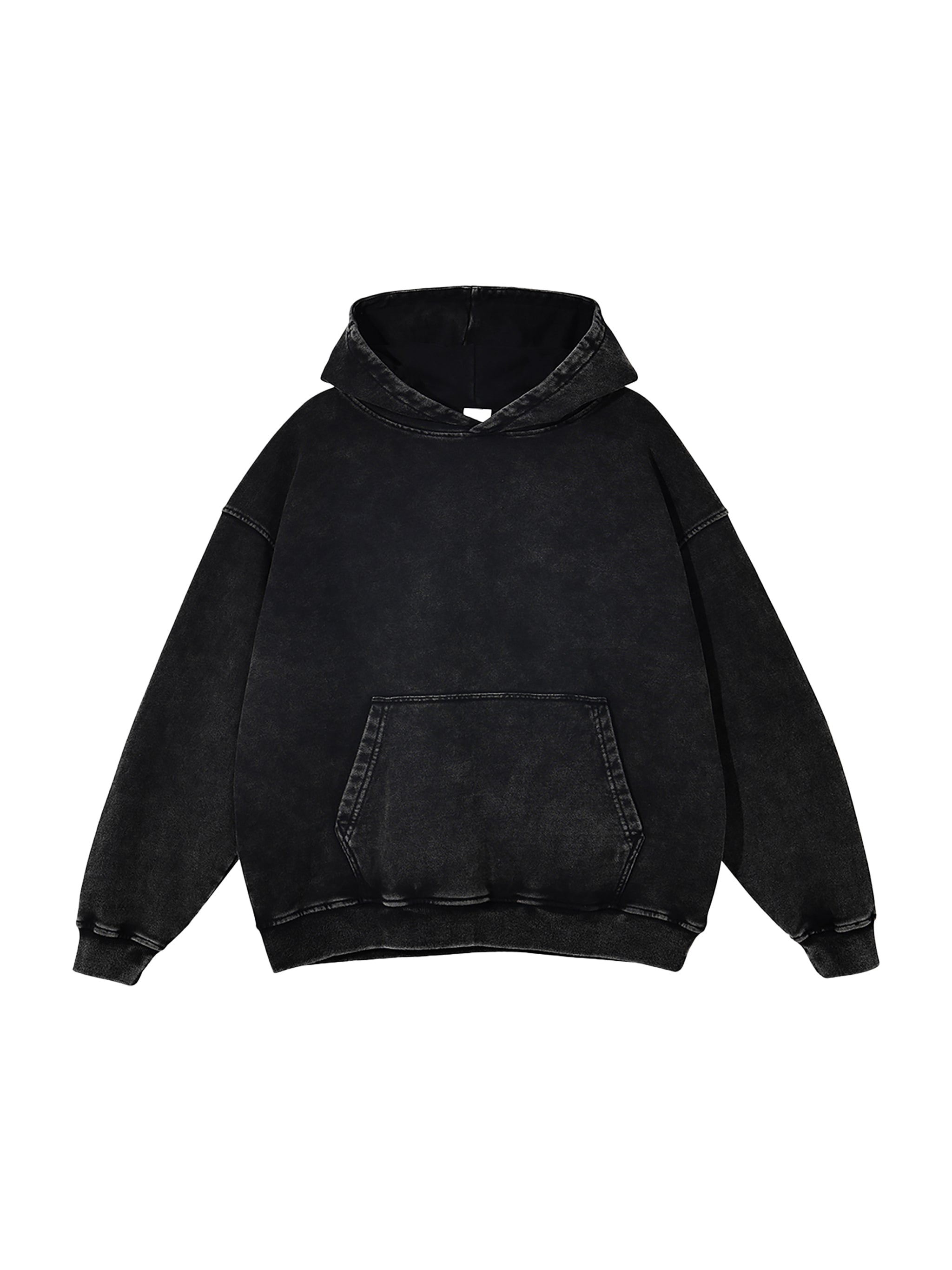Risky It All Heart Tail Combo Snow Washed Loose Cotton Hoodie