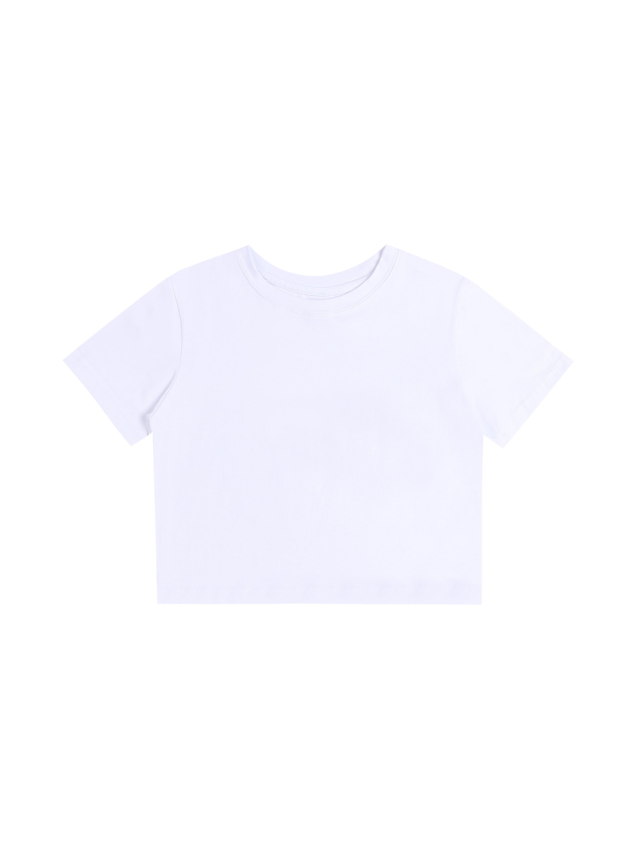 Women's Risk It All Heart Tail Combo Fitted Crop Cotton T-Shirt