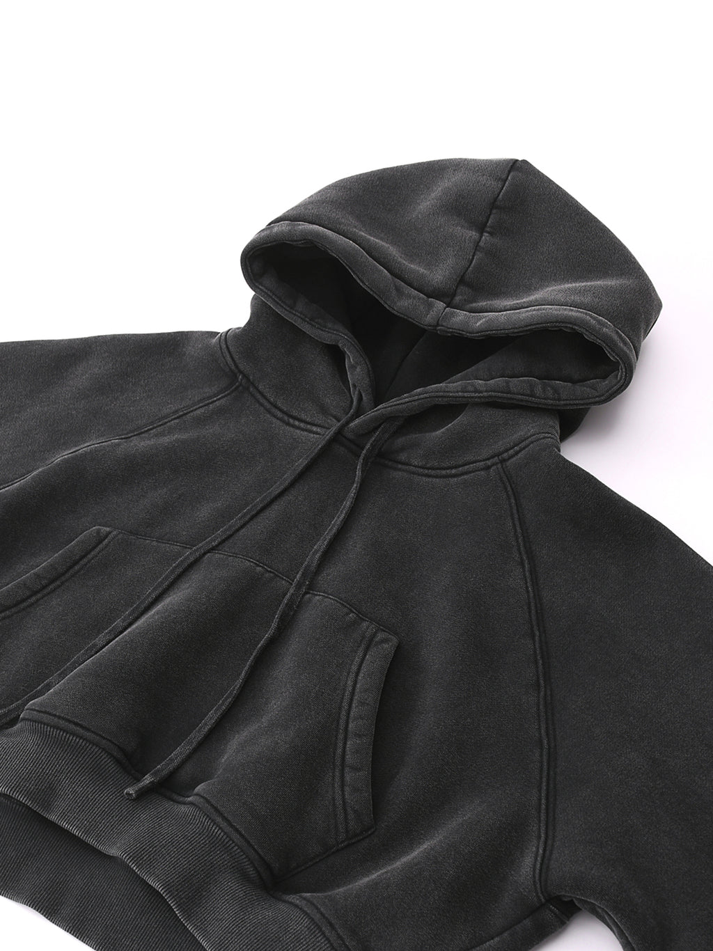 Women's Risky Love Tail Combo Snow Washed Cropped Hoodie