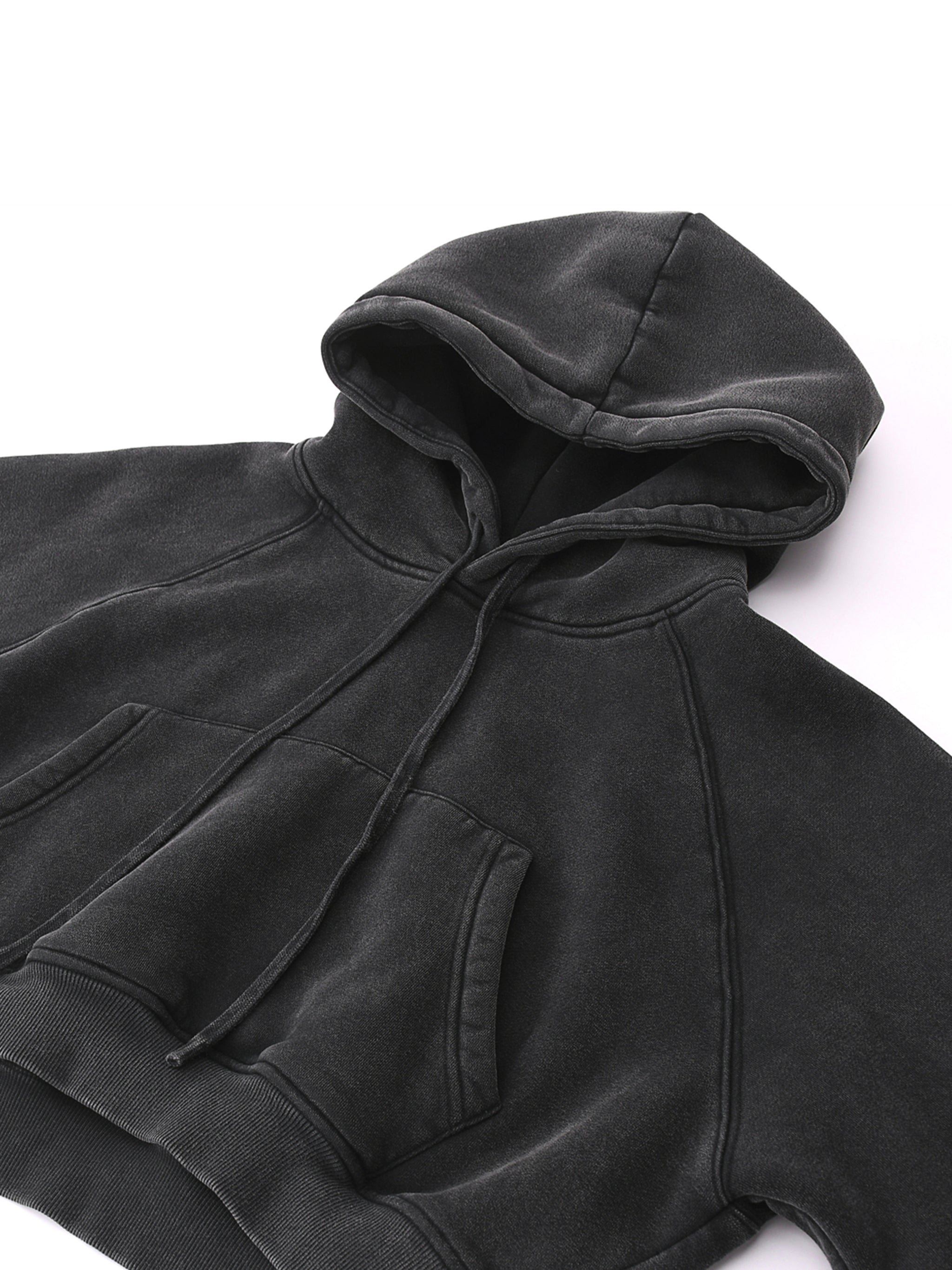 Women's Risky Love Tail Combo Snow Washed Cropped Hoodie