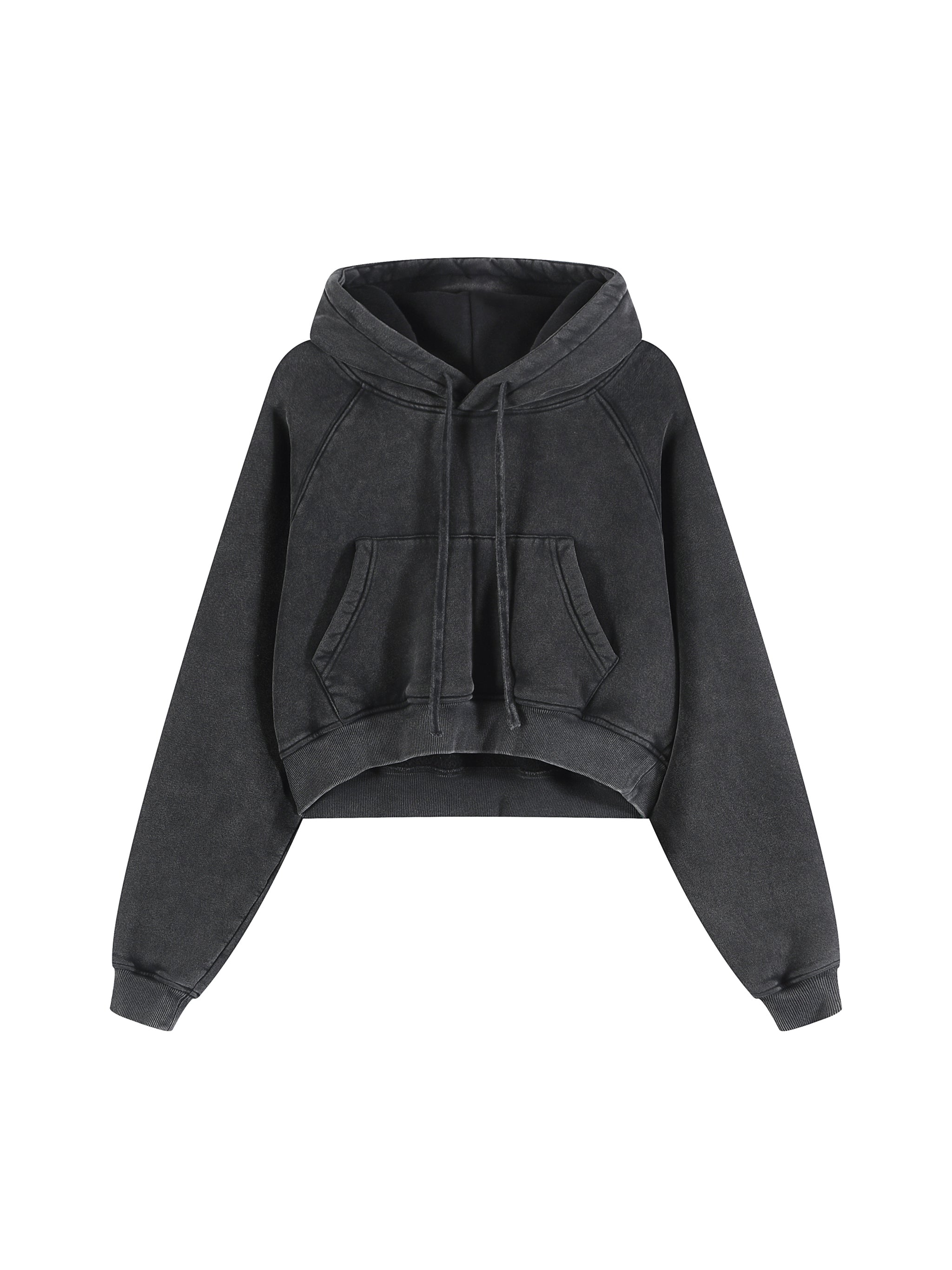 Women's Risky Love Tail Combo Snow Washed Cropped Hoodie