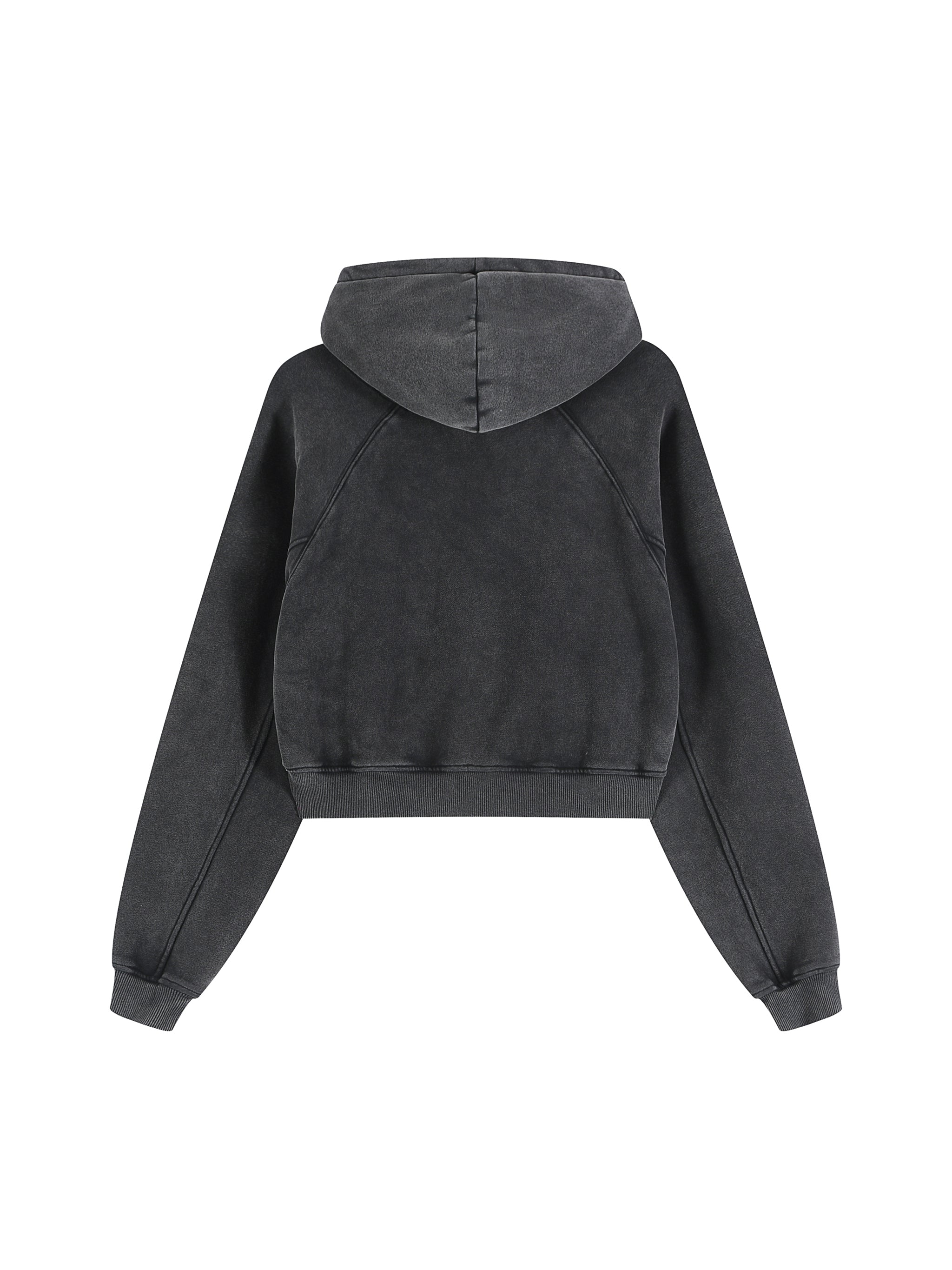 Women's Risky Love Tail Combo Snow Washed Cropped Hoodie