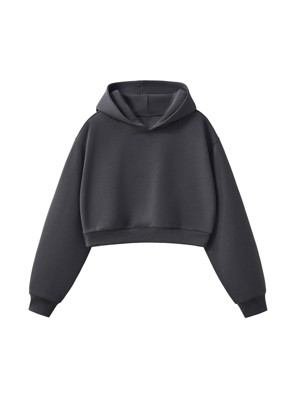 Black Risky Love Essential Cropped Hoodie