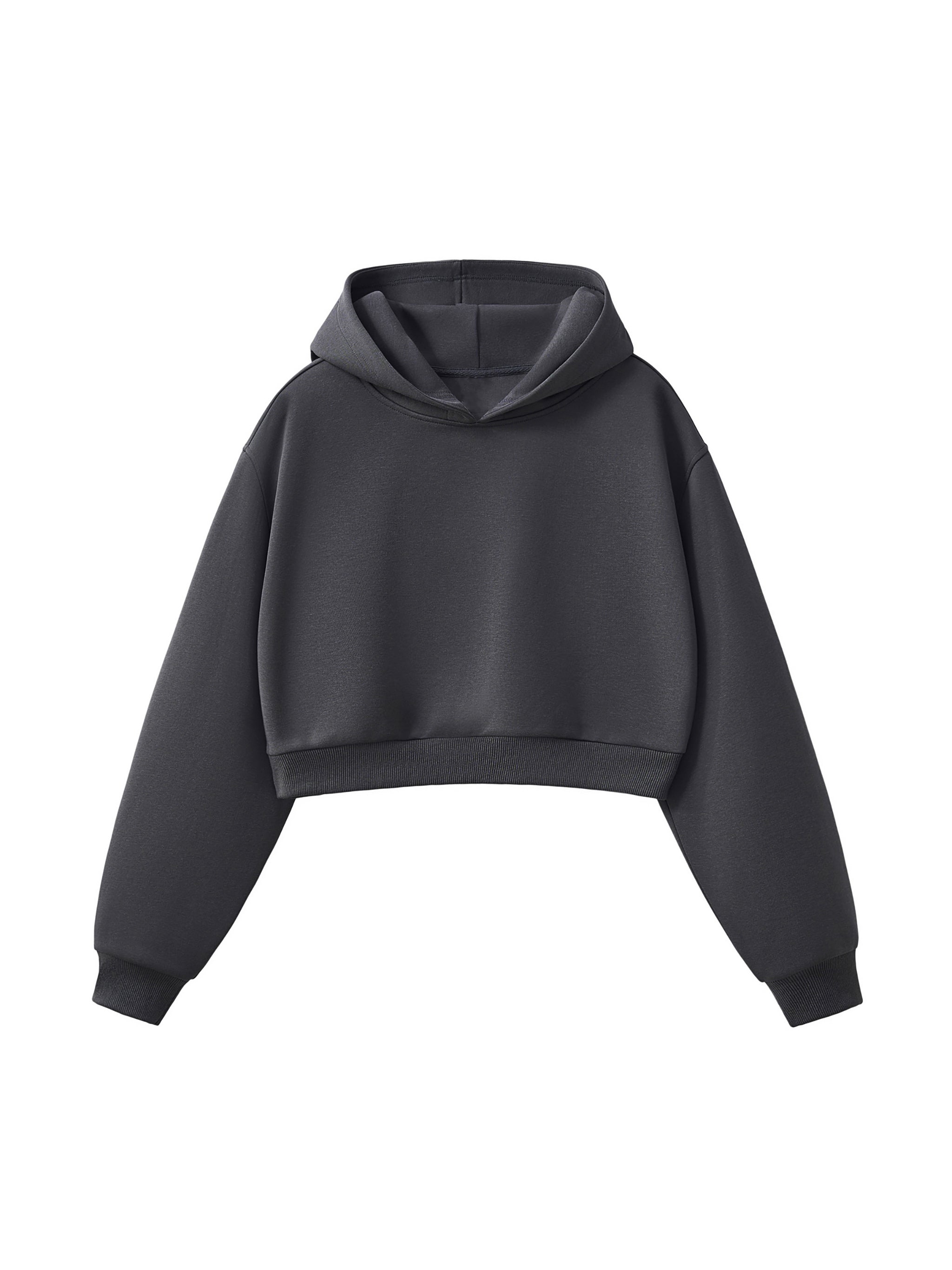 Black Risky Love Essential Cropped Hoodie