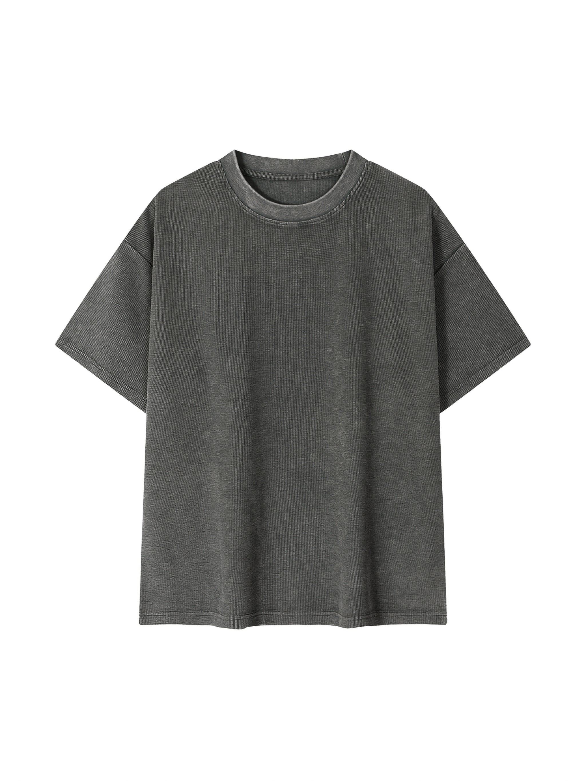 Risk It All Heart Tail Combo Mineral Wash Waffle Knit T-Shirt