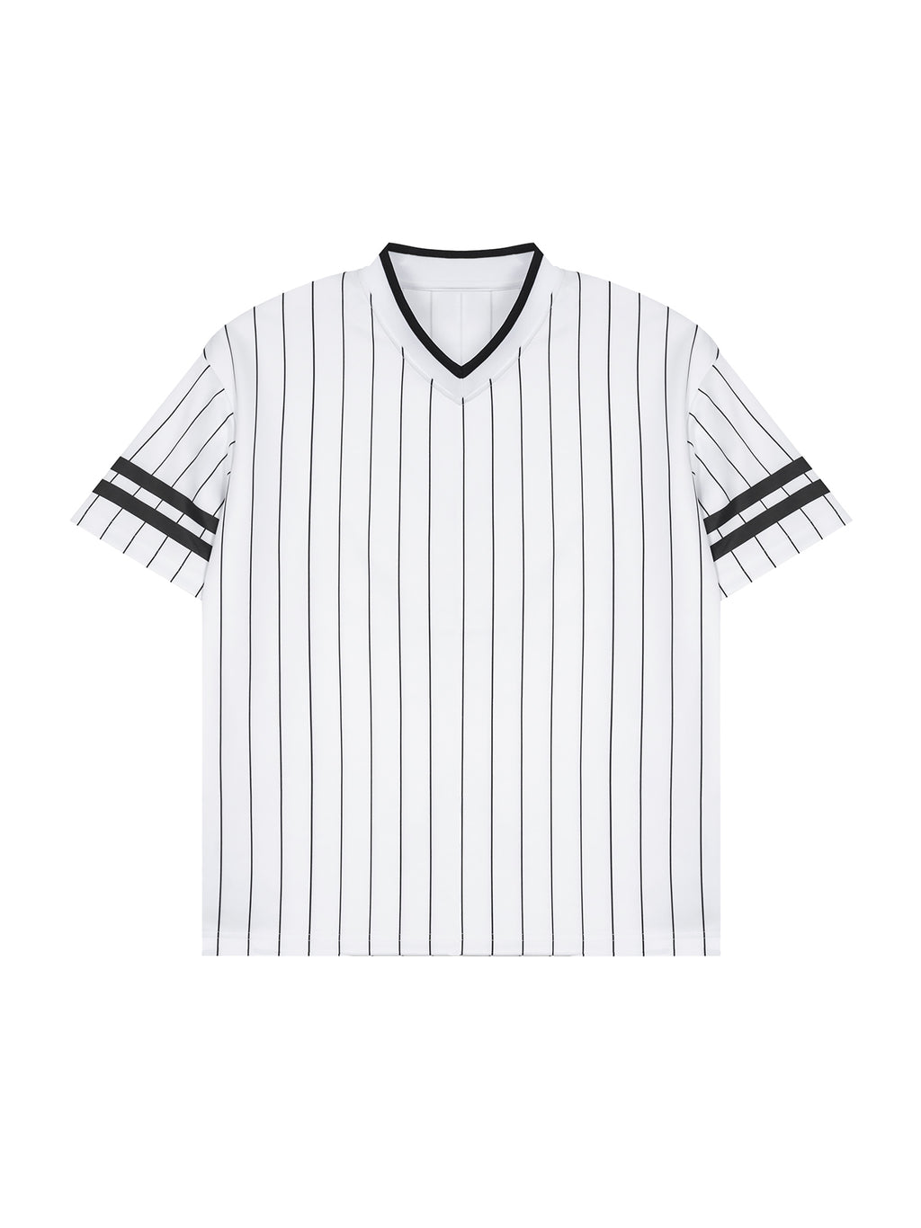 Risky Love Heart Flamed Unisex Striped Loose V-Neck T-Shirt